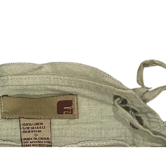 F2i Linen Flowy Wide Leg Flare Pants | Seafoam Green | Size S | Vintage Y2K - Picture 2 of 5